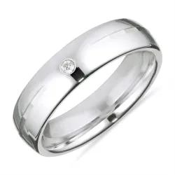 ring i rhodineret sølv