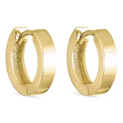 12 mm creoler i 14 karat guld
