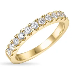 zirkon ring i 9 karat guld