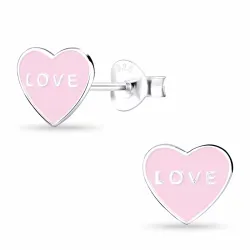 hjerter børneøreringe i sølv - Little Ones