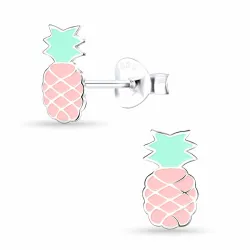 ananas børneøreringe i sølv - Little Ones