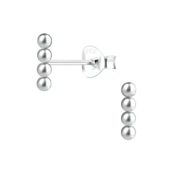 kugle ørestikker i sølv