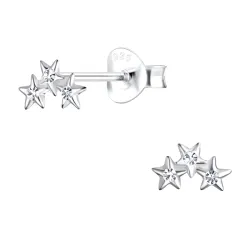 stjerne krystal øreringe i sølv - Little Ones