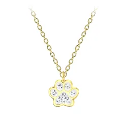 pote hvid halskæde i forgyldt sølv - Little Ones