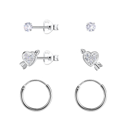 hjerte creoler i sølv