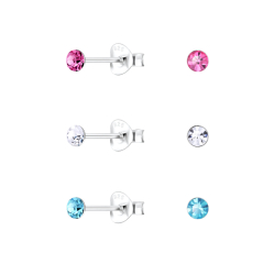 multifarvet ørestikker i sølv - Little Ones