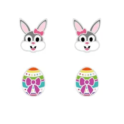 kanin øreringe i sølv - Little Ones