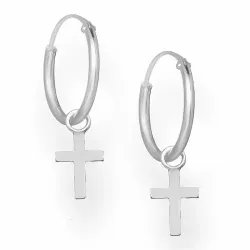 kors creoler i sølv - Amoré