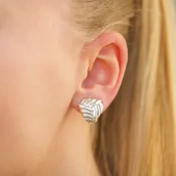 knude øreclips i sølv