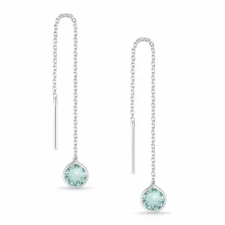 lange kæde øreringe i sølv