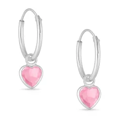 hjerte creoler i sølv