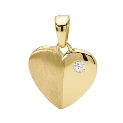 Hjerte vedhæng i 9 karat guld
