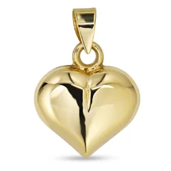 13 x 18 mm hjerte vedhæng i 9 karat guld - Amoré