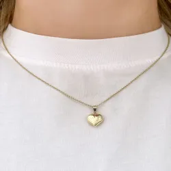 13 x 18 mm hjerte vedhæng i 9 karat guld - Amoré