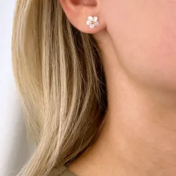 Perlemor øreringe i 9 karat guld med perlemor