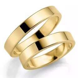 4 mm vielsesringe i 9 karat guld - sæt