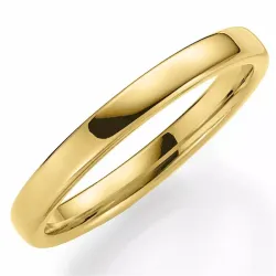 smal 3 mm vielsesring i 14 karat guld