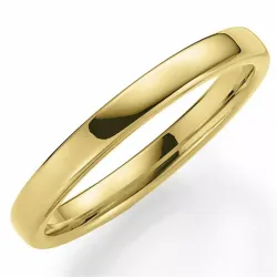 smal 3 mm vielsesring i 9 karat guld
