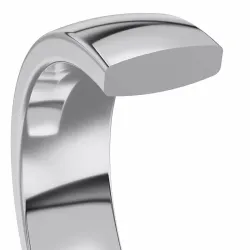 4 mm vielsesring i 9 karat hvidguld