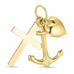 tro-håb-kærlighed vedhæng i 9 karat guld - Amoré