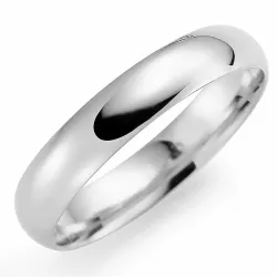 5 mm vielsesring i 14 karat hvidguld