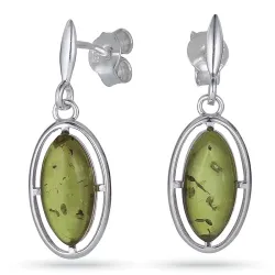 ovale øreringe i sølv