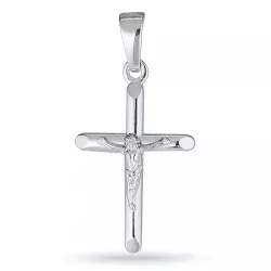 Jesus kors vedhæng i rhodineret sølv - Amoré