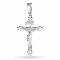 Jesus kors vedhæng i rhodineret sølv - Amoré