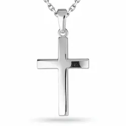 kors halskæde i sølv med vedhæng i sølv - Amoré