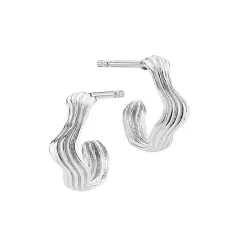 Sistie x Silke halvcreoler i sølv