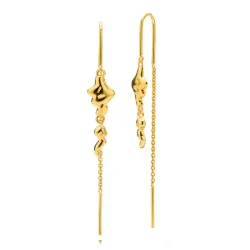 Sistie Oceana kæde øreringe i forgyldt sølv