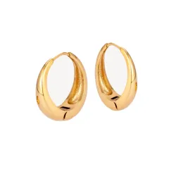 Sistie2ND Loops creoler i forgyldt stål