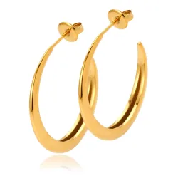 Sistie2ND Lux creoler i forgyldt stål