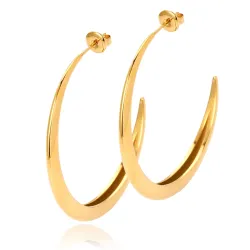 Sistie2ND Lux creoler i forgyldt stål