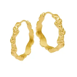 24 mm Sistie2ND creoler i forgyldt stål