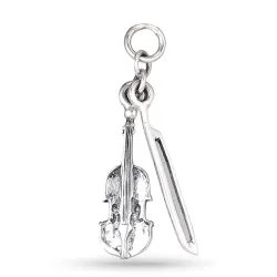 violin vedhæng i sølv
