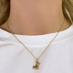 hunde vedhæng i forgyldt sølv