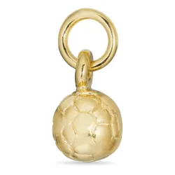 Lille fodbold vedhæng i forgyldt sølv