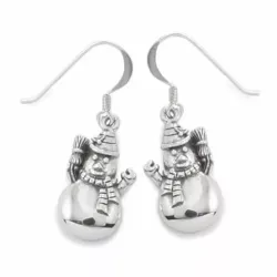 snemand sølvøreringe i oxideret sterlingsølv