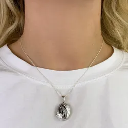 17 x 24 mm medaljon i sølv