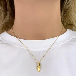 mor og barn vedhæng i forgyldt sølv