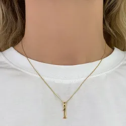 tallet 1 vedhæng i forgyldt sølv