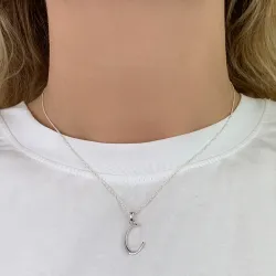 bogstav C vedhæng i sølv - My Letter