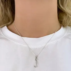 bogstav J vedhæng i sølv - My Letter