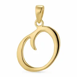 bogstav O vedhæng i forgyldt sølv - My Letter