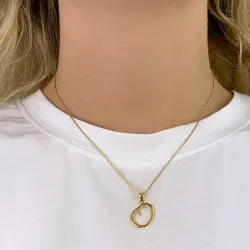 bogstav O vedhæng i forgyldt sølv - My Letter