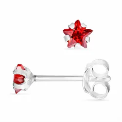 4 mm stjerne zirkon ørestikker i sølv - Little Ones