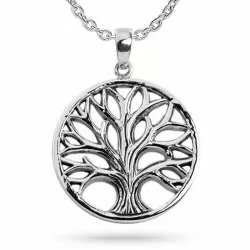 Livets træ halskæde i sølv med vedhæng i sølv