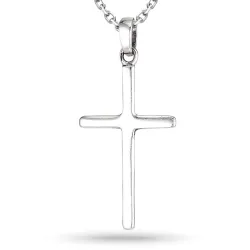 kors halskæde i sølv med vedhæng i sølv