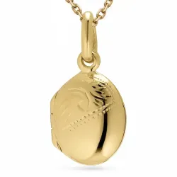 halskæde i forgyldt sølv med vedhæng i forgyldt sølv